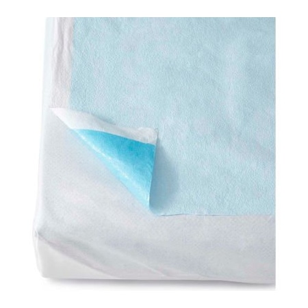 Medline Medline Disposable Tissue/Poly Flat Stretcher Sheets, 40"W x 72"L, Blue, 50/Case NON24333